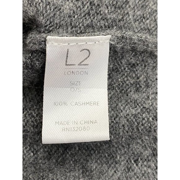 L2 London Womens Open Cardigan Sweater w/ Front Pockets Cashmere One Size - Picture 6 of 7